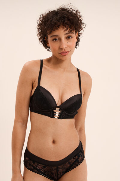 Soutien-gorge padd&eacute; noir femme