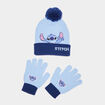 Ensemble bonnet et gants Stitch bleu fille