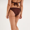 Bas de maillot de bain m&eacute;tallis&eacute; marron femme