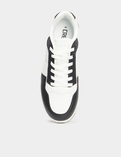 Tennis basses &agrave; lacets blanc homme