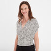 T-shirt col cache-coeur Mosquitos beige femme