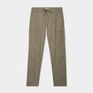 Pantalon cargo en lin m&eacute;lang&eacute; vert kaki homme