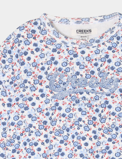 Sweat épaules à volants Creeks ecru bébé fille