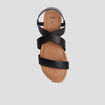 Sandales plates noir femme