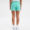 Short en jean slim coton stretch bleu turquoise femme