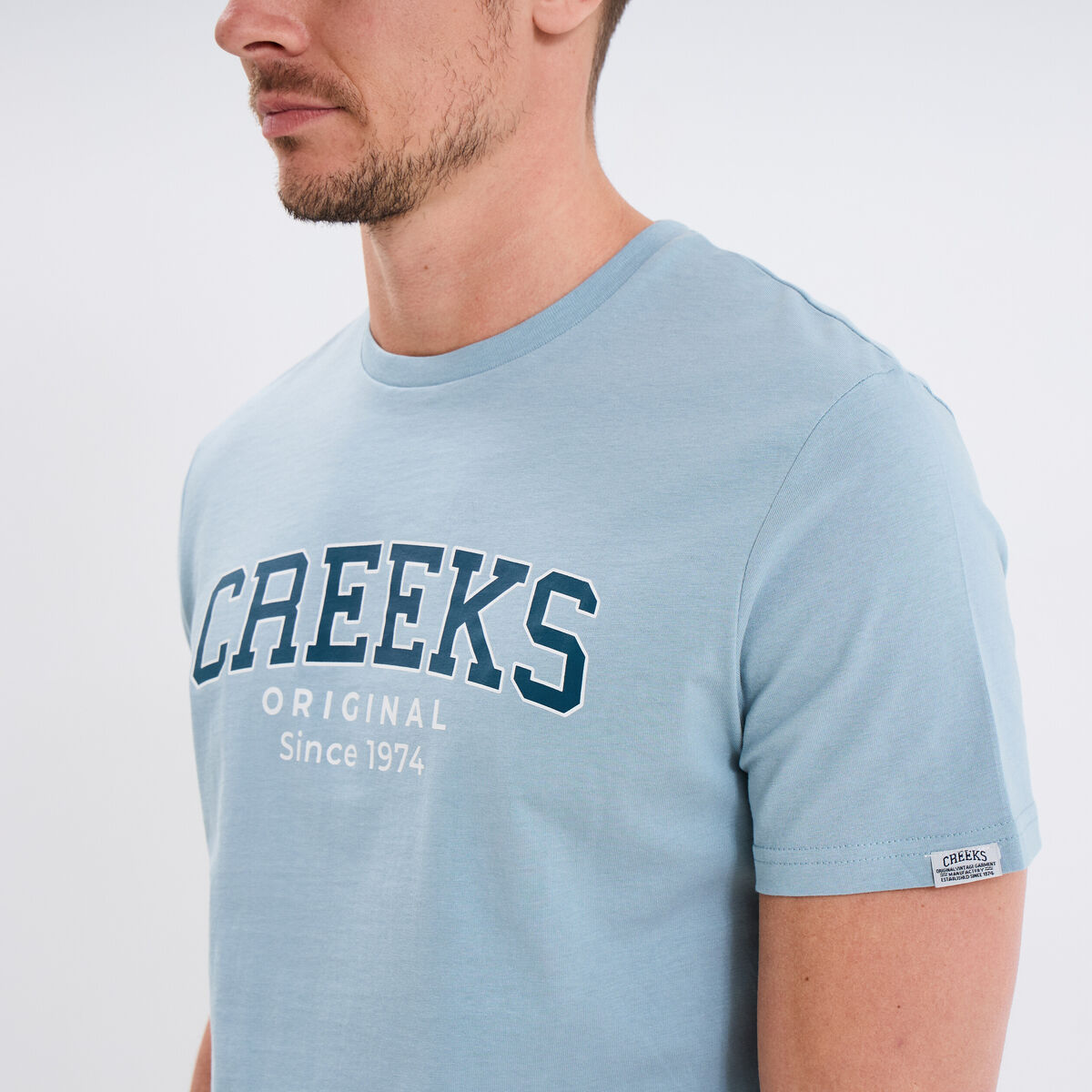 T-shirt manches courtes coton gris homme