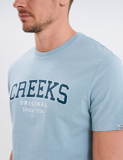 T-shirt manches courtes coton gris homme