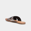 Mules brides croisées en cuir Kickers marron foncé femme