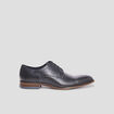 Derbies &agrave; lacets en cuir lisse noir homme