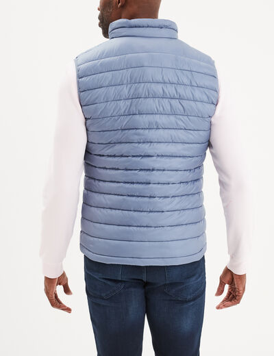 Doudoune légère déperlante sans manches bleu gris homme