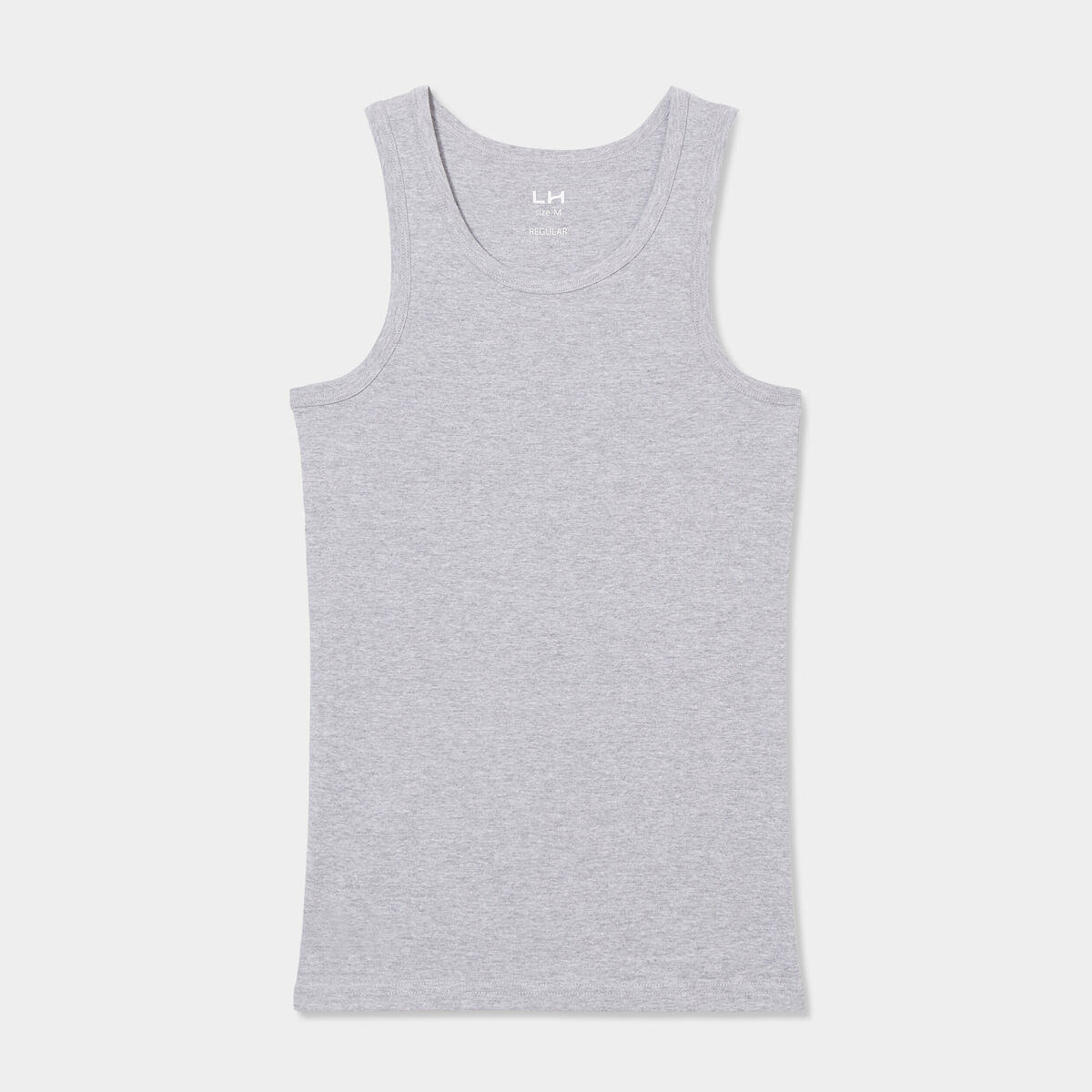 Débardeur coton bretelles larges gris homme