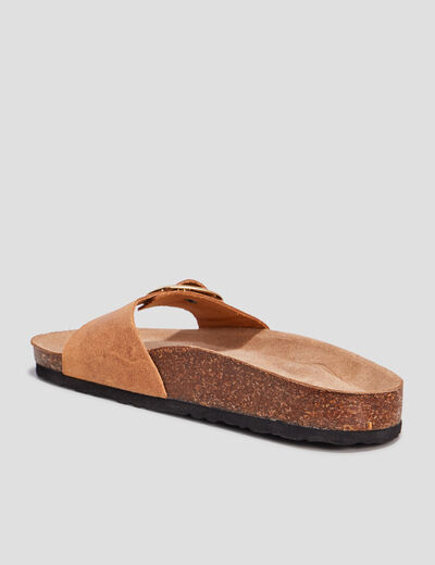 Mules marron femme