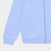 Sweat zippé à capuche droit bleu clair fille