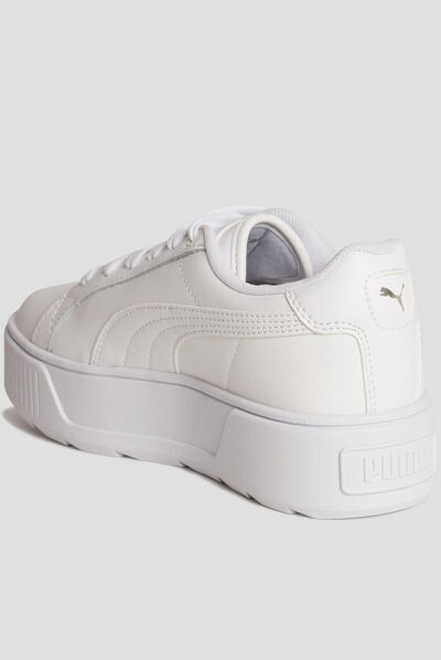 Tennis basses en cuir Puma Karmen blanc fille