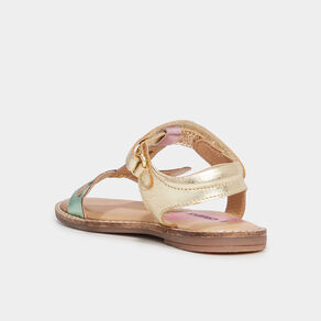 Sandales papillons en cuir Creeks multicolore fille