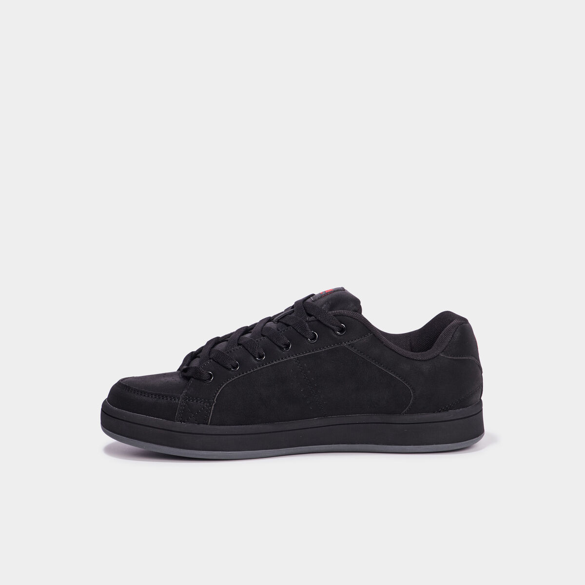 Tennis à lacets bout rond noir homme