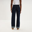 Jean droit bord revers 7/8&egrave;me denim brut femme