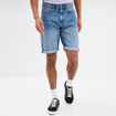 Bermuda short droit en jean denim double stone homme
