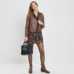 Robe fluide manches longues noir femme