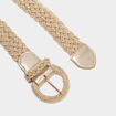 Ceinture tress&eacute;e couleur or femme