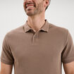Polo textur&eacute; manches courtes coton marron homme