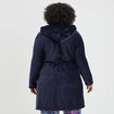 Peignoir velours fils métallisés bleu marine femme grande taille