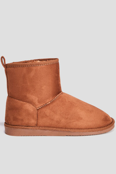 Bottines fourrées marron femme