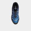 Baskets plates running élastiquées bleu homme