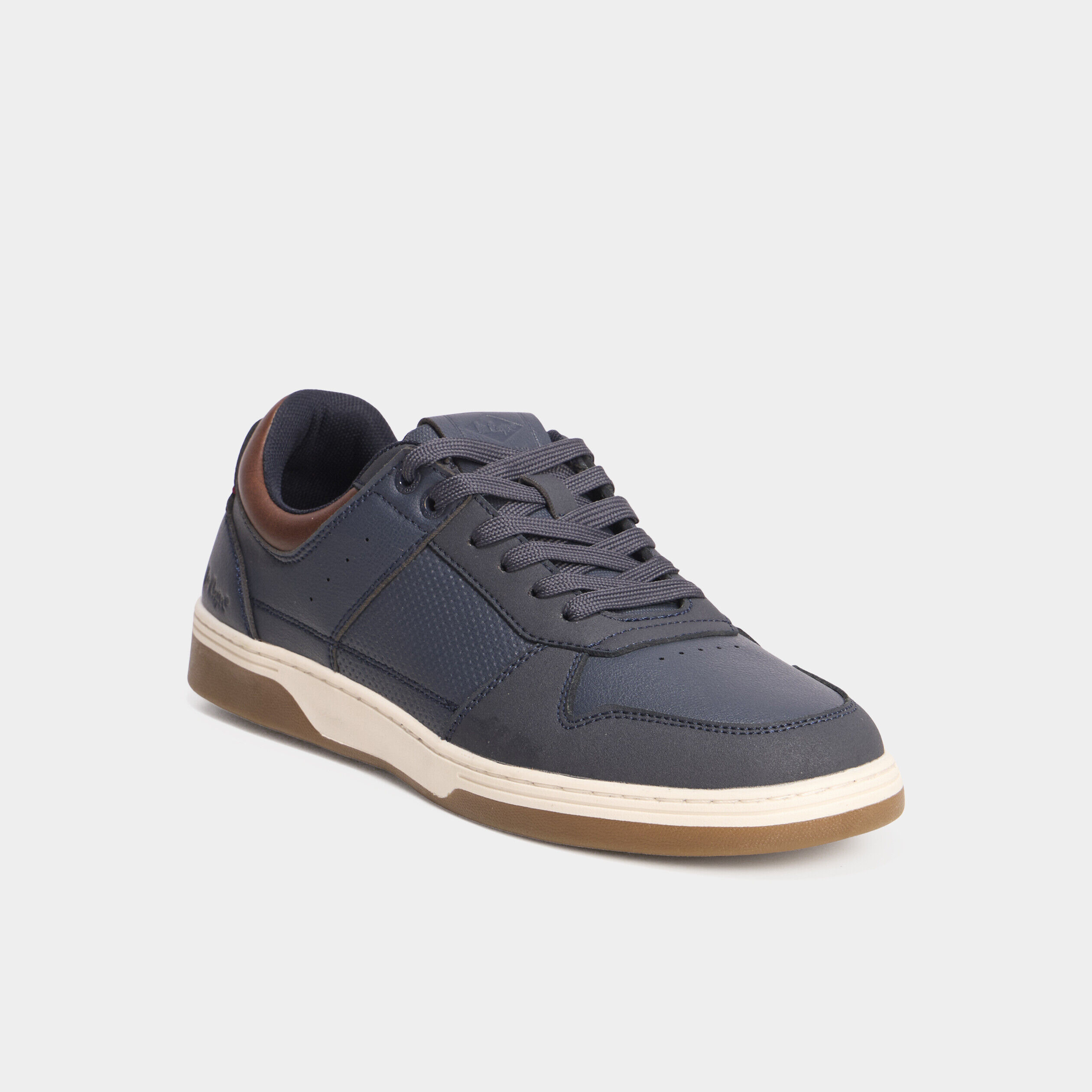 Tennis basses à lacets bleu marine homme
