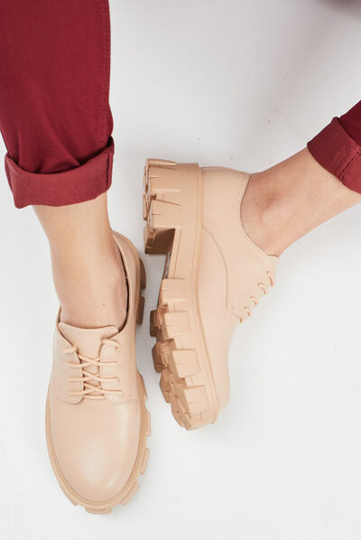 Derbies à lacets Liberto sable femme