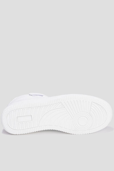 Baskets montantes à scratch Creeks blanc femme
