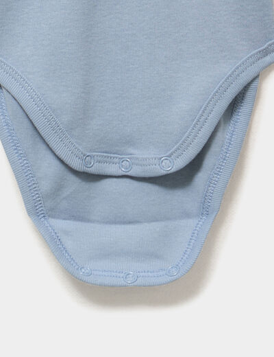 Lot 3 bodies US coton manches longues bleu b&eacute;b&eacute;