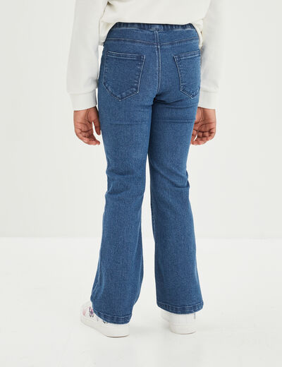 Jegging flare taille élastiquée denim stone fille