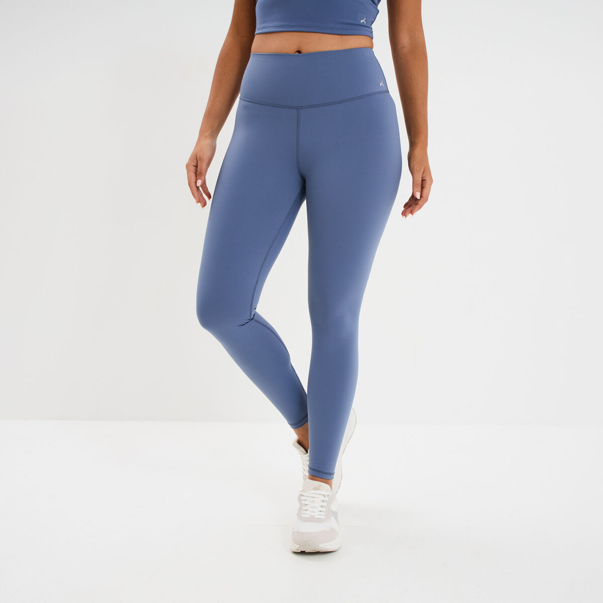 Legging de sport gainant taille haute bleu fonc&eacute; femme