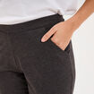 Pantalon de pyjama ajust&eacute; gris fonc&eacute; femme