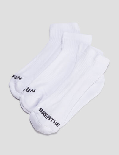 Lot 3 paires socquettes blanc femme