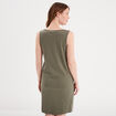 Chemise de nuit sans manches coton vert kaki femme