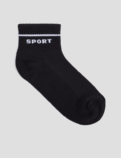 Lot 3 paires de chaussettes de sport noir homme