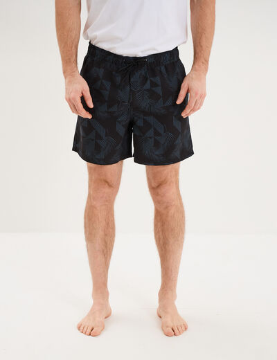 Short de bain noir homme