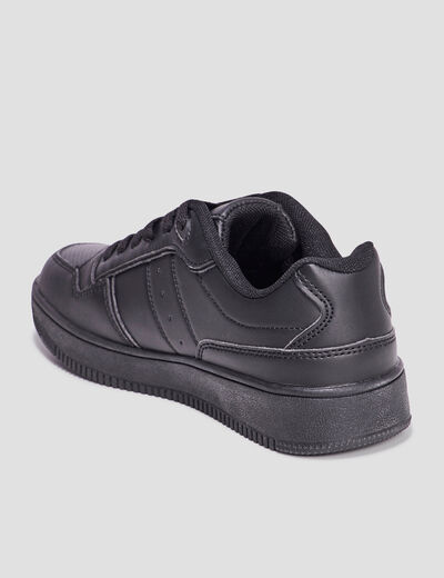 Tennis basses à lacets Creeks Tempete noir garçon