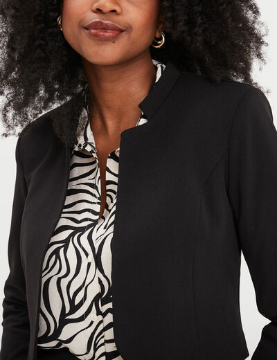 Veste boléro stretch manches longues noir femme