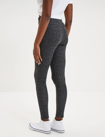 Legging taille haute coton noir femme