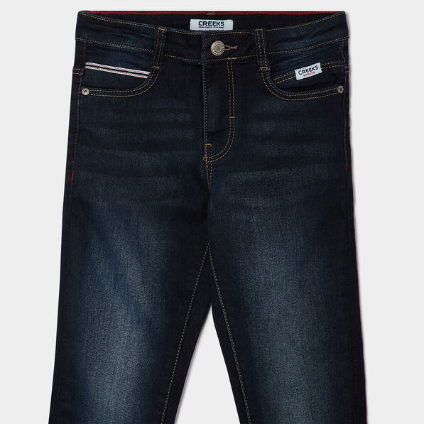 Jeans skinny taille ajustable Creeks denim brut garçon