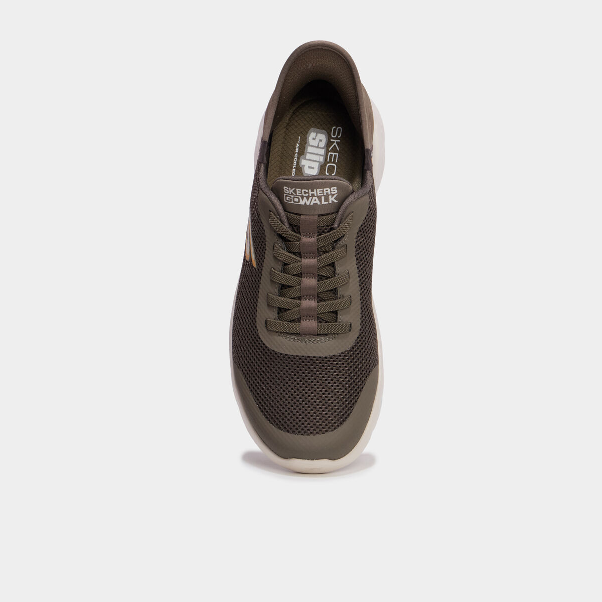 Baskets running Slip Ins GO WALK FLEX marron clair homme