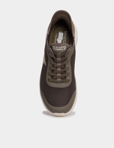 Baskets running Slip Ins GO WALK FLEX marron clair homme