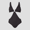 Maillot de bain une pièce à ouvertures noir femme