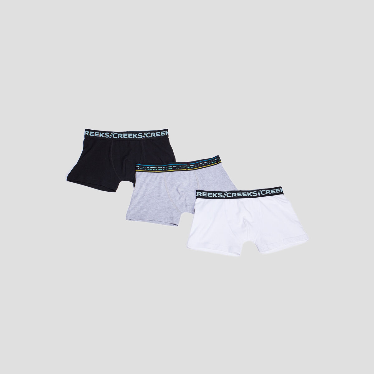 Lot 3 boxers Creeks blanc garçon