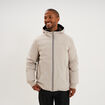 Blouson r&eacute;versible &agrave; capuche zipp&eacute; beige homme