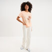 T-shirt manches courtes coton orange fluo femme
