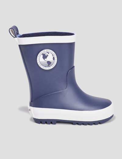 Bottes de pluie Trappeur bleu marine bébé garçon